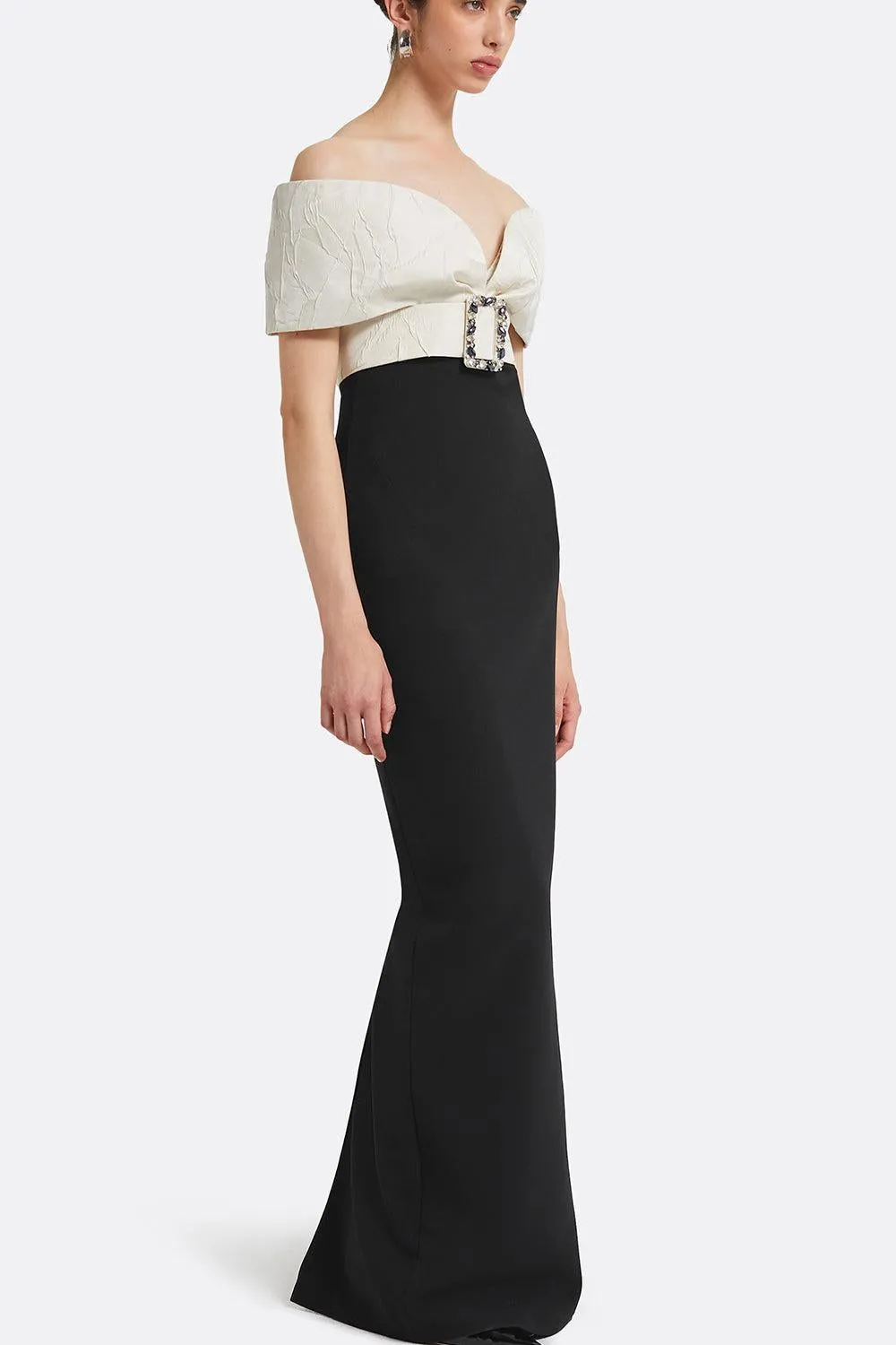 Abike Gown - Ivory Black