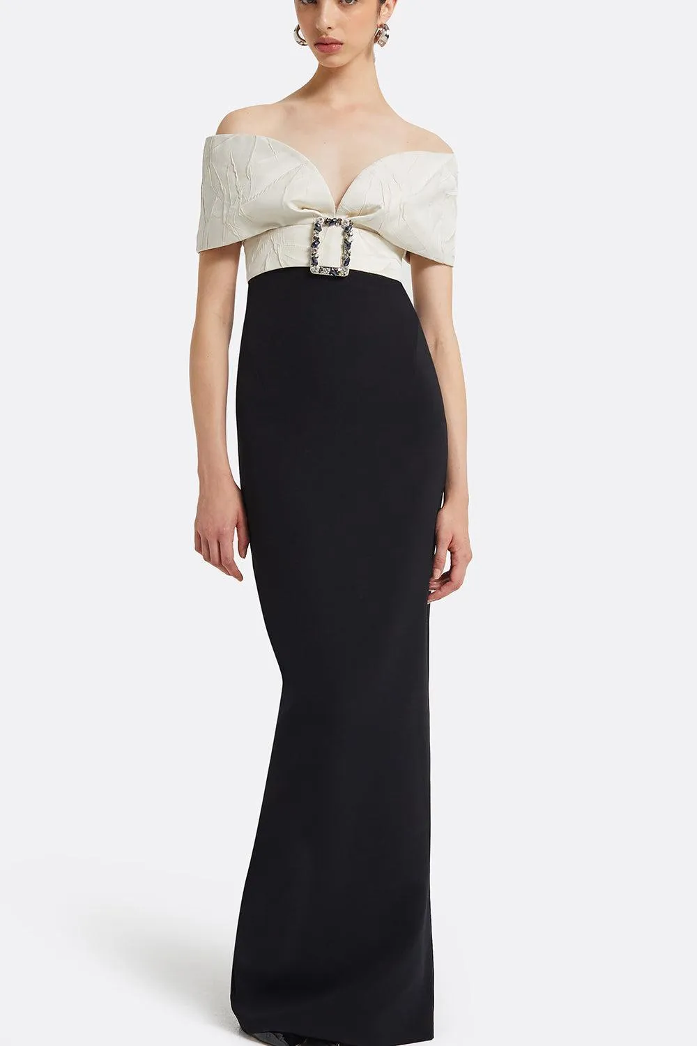 Abike Gown - Ivory Black