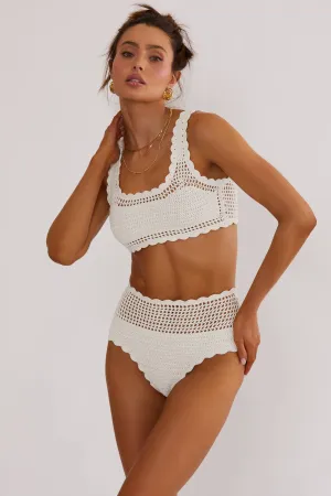Andy Top White Crochet Beach Riot