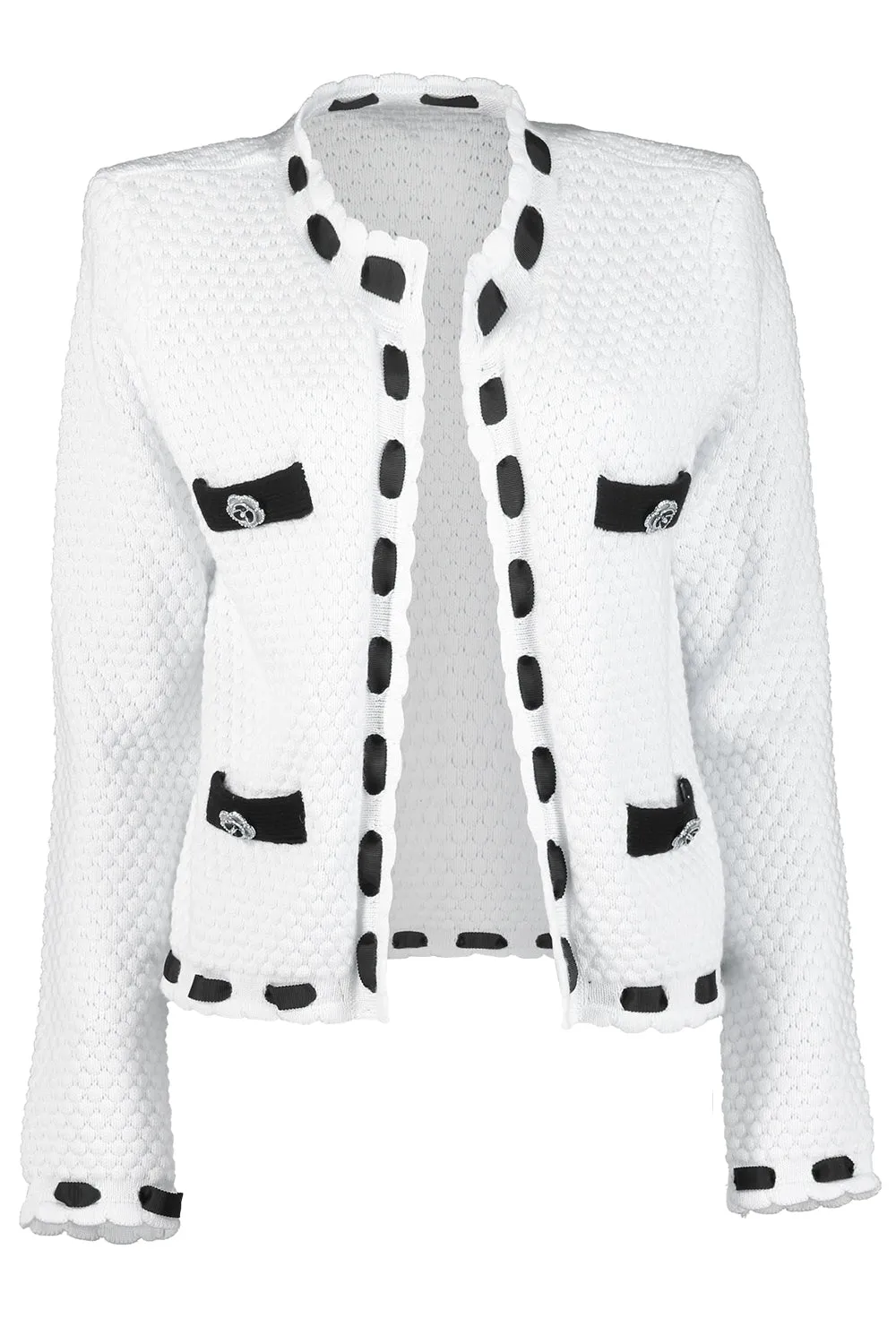 Astor Cardigan - Ivory Black