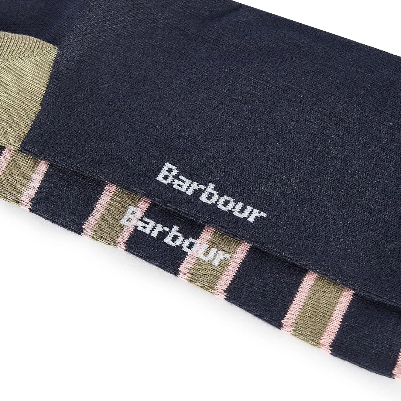 Barbour Colour Block Socks Gift Set Navy / Olive / Pink