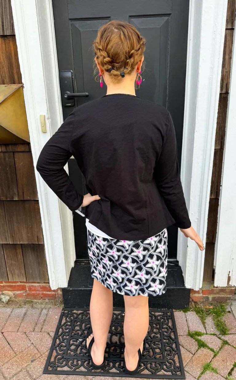 Beachtime by Lulu B Black Button Cardigan