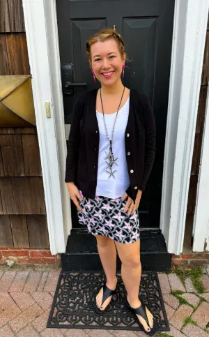 Beachtime by Lulu B Black Button Cardigan