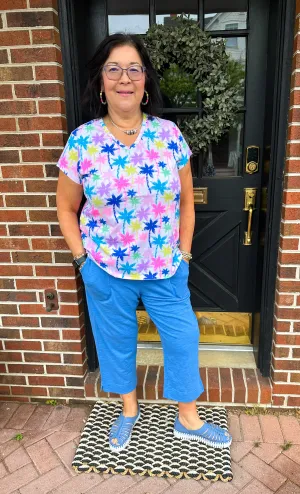 Beachtime by Lulu B Bright Palm Stella Top