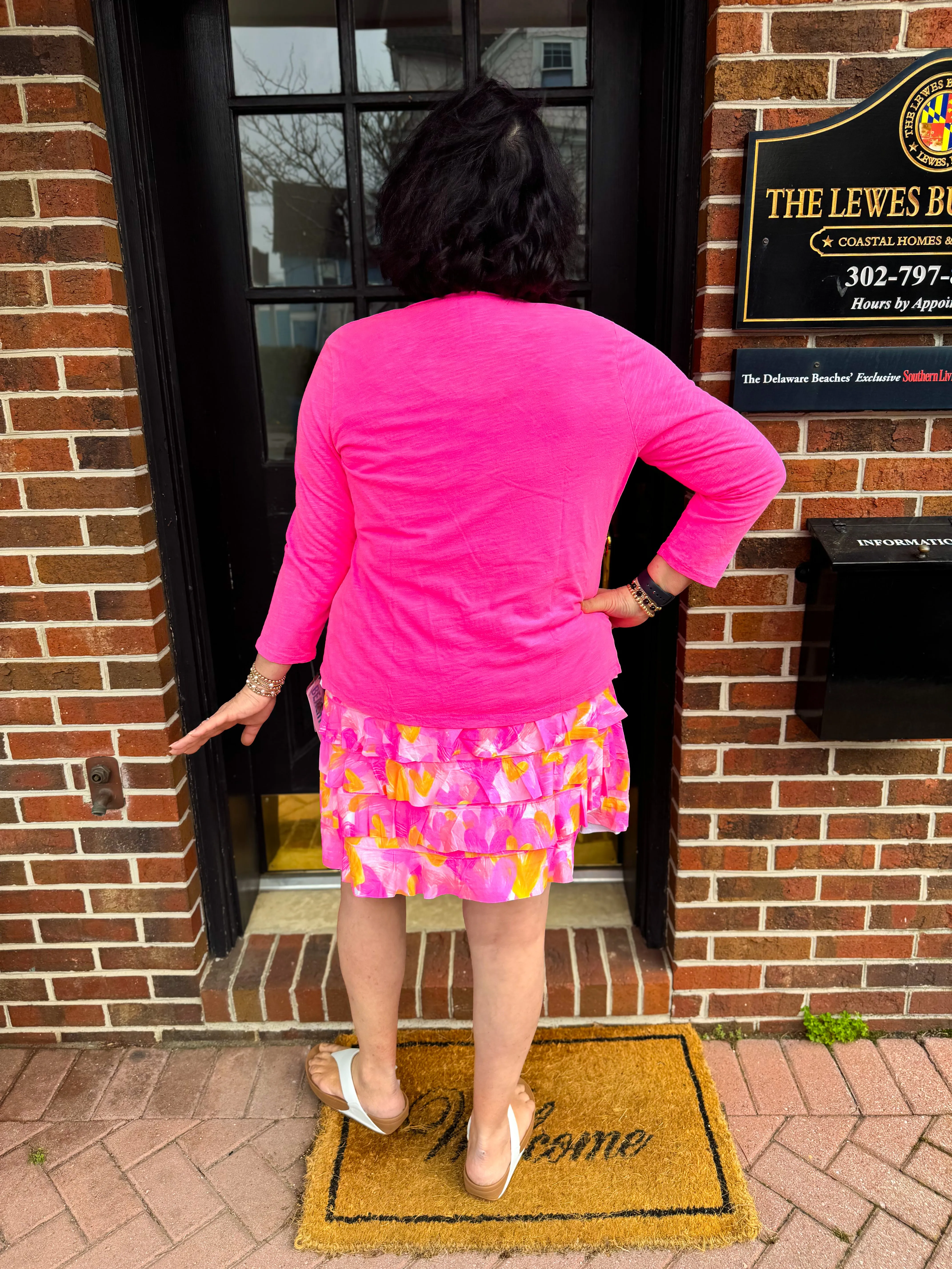 Beachtime by Lulu B Hot Pink Maria Cardigan