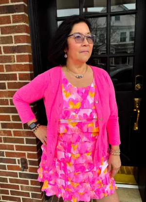 Beachtime by Lulu B Hot Pink Maria Cardigan