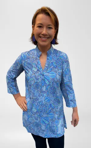 Beachtime by Lulu B Turtle Dots Button Tunic
