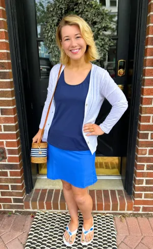 Beachtime by Lulu B White Button Cardigan