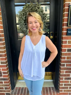 Beachtime by Lulu B White Kate Tank