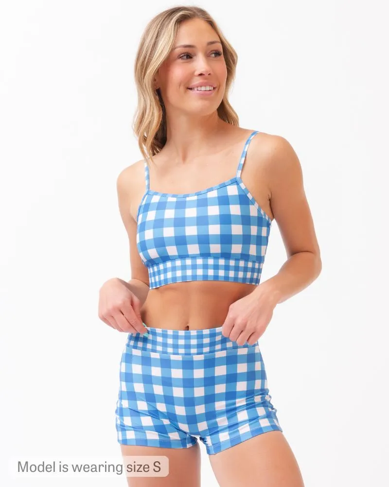Blue Gingham Boy Short