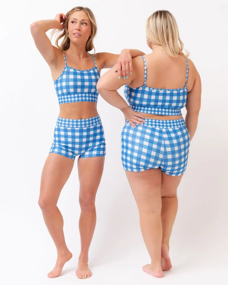 Blue Gingham Boy Short