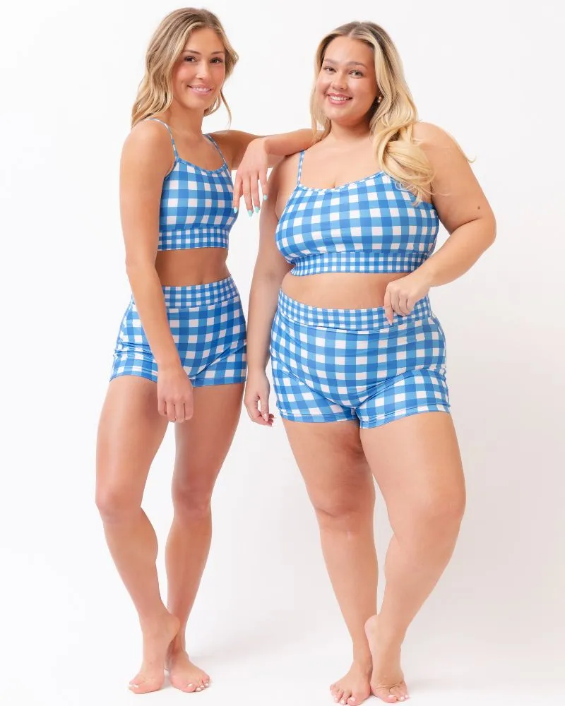 Blue Gingham Boy Short