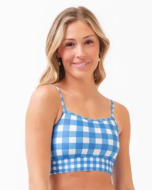 Blue Gingham Bralette