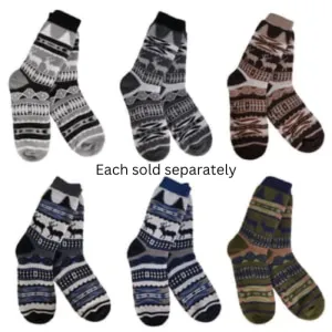 BUY 1 GET ONE FREE Elk Lodge Men's Thermal Slipper Socks
