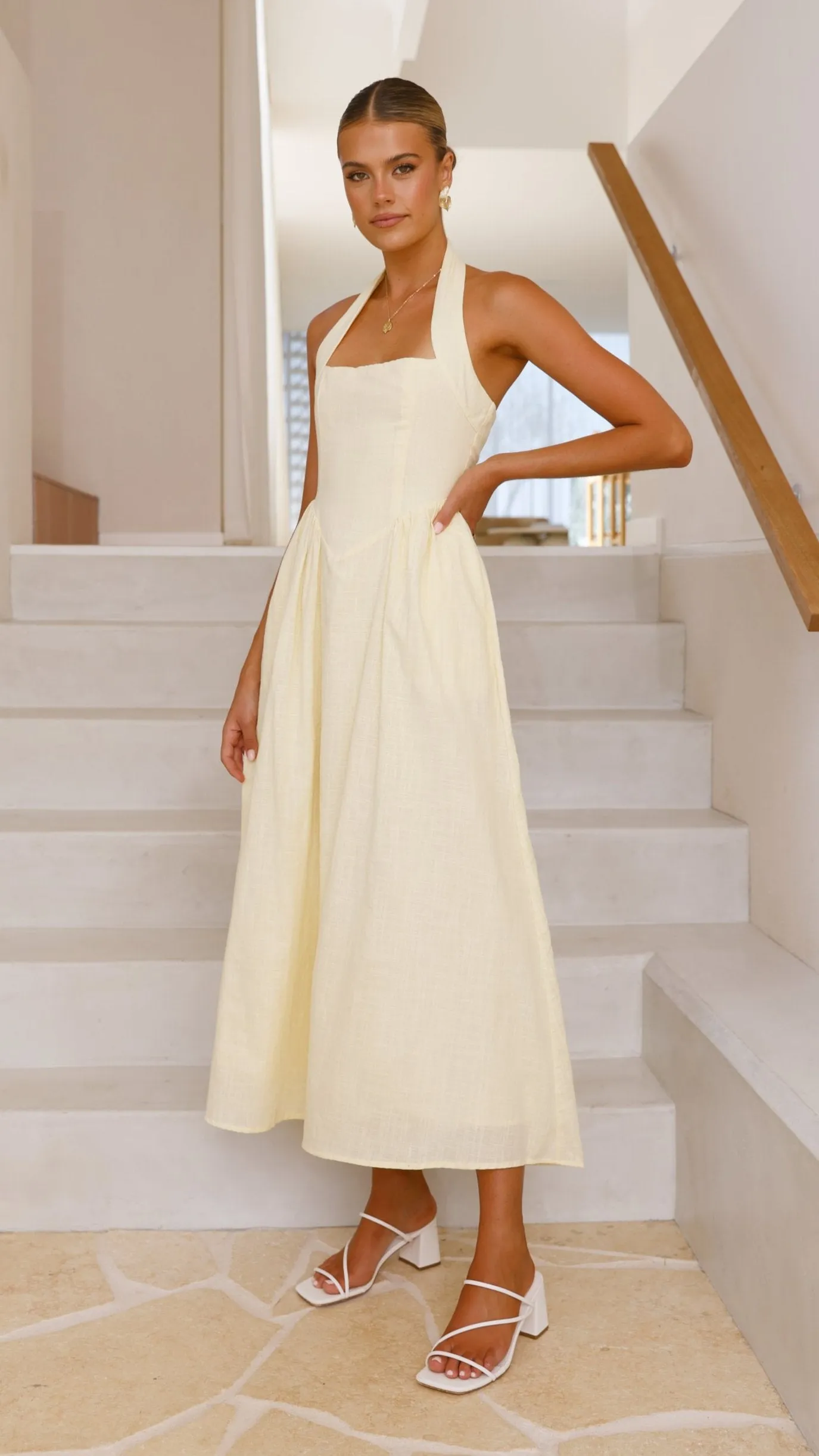 Caden Maxi Dress - Lemon Billy J