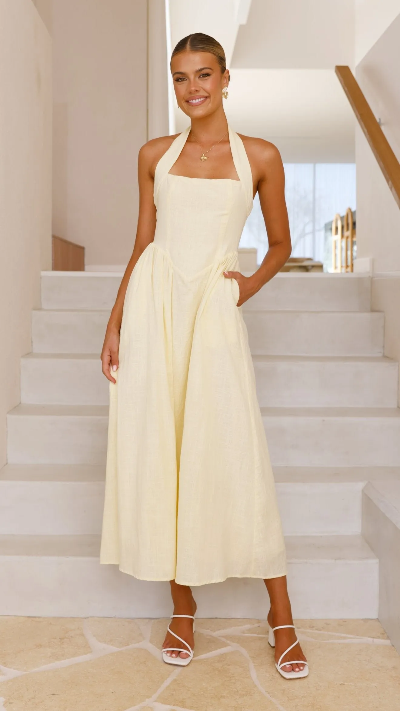 Caden Maxi Dress - Lemon Billy J