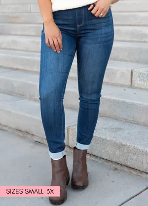 Callie Dark Mid Rise Jeans