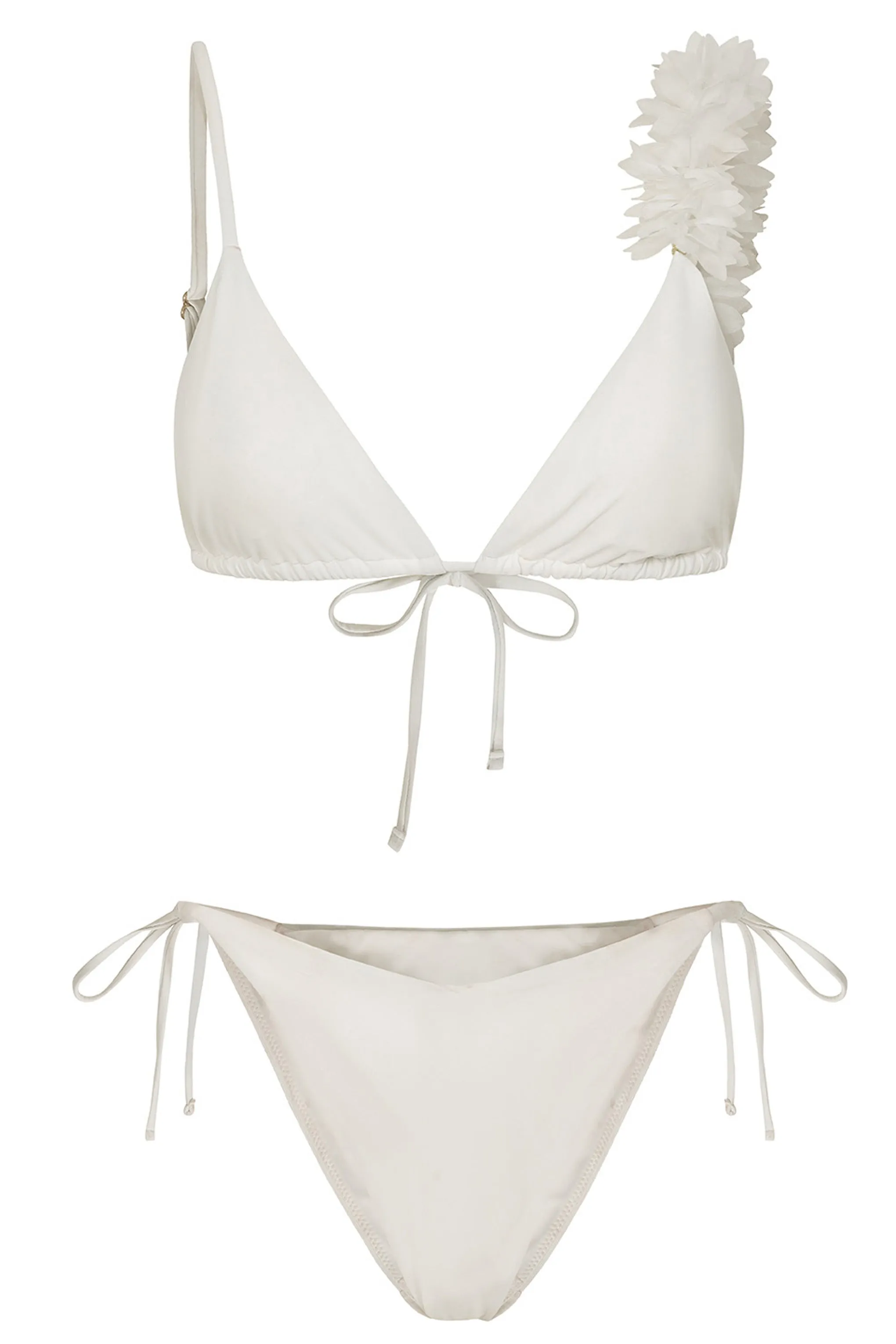 Cally | White String Bikini Bottoms Club L London