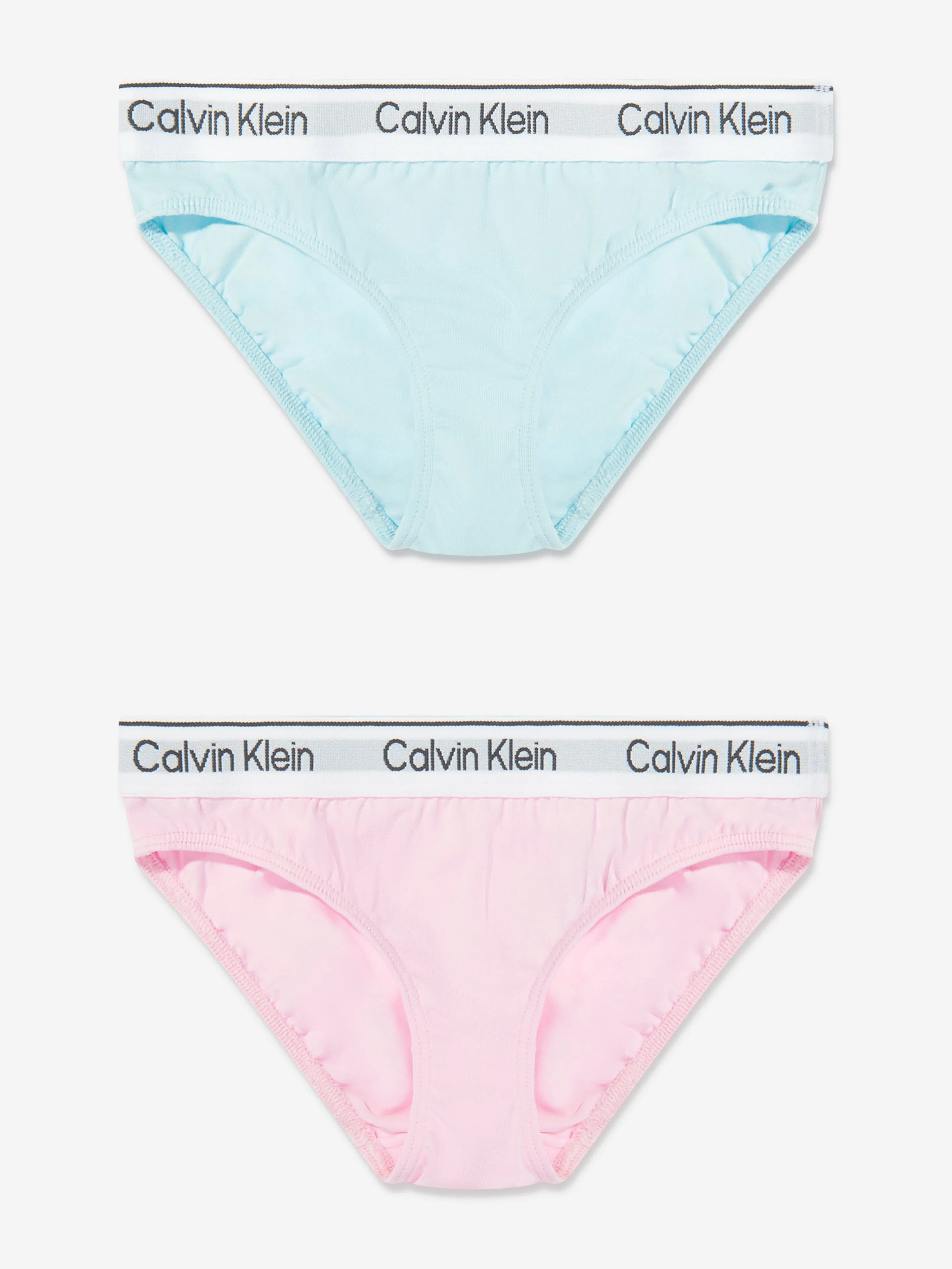 Calvin Klein Girls 2 Pack Bikini Knickers Set in Multicolour