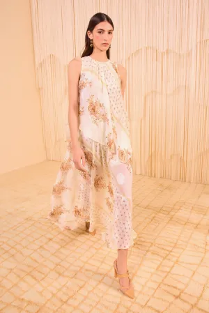 Caprice Asymmetrical Layered Dress - Alabaster Ulla Johnson