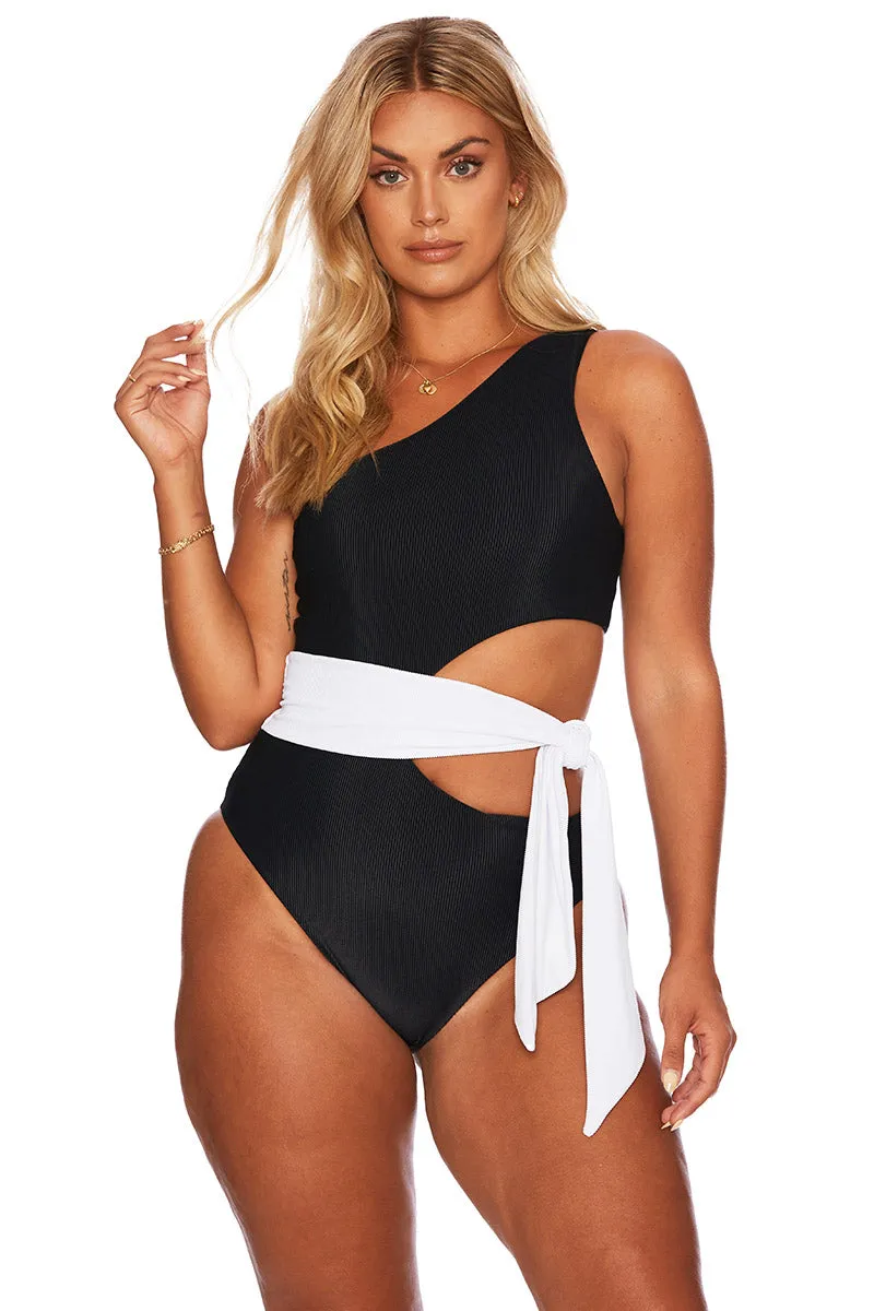 Carlie One Piece Black & White Beach Riot