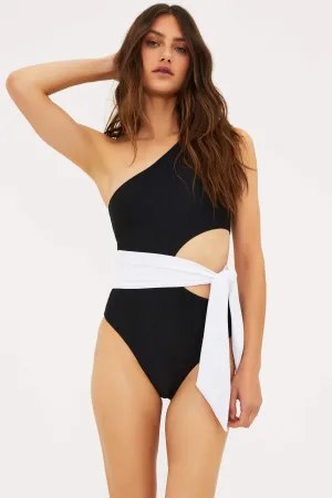 Carlie One Piece Black & White Beach Riot