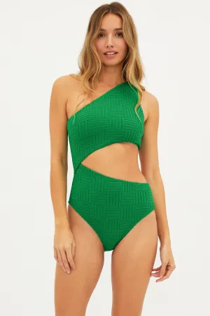 Celine One Piece Jelly Bean Green Terry Beach Riot