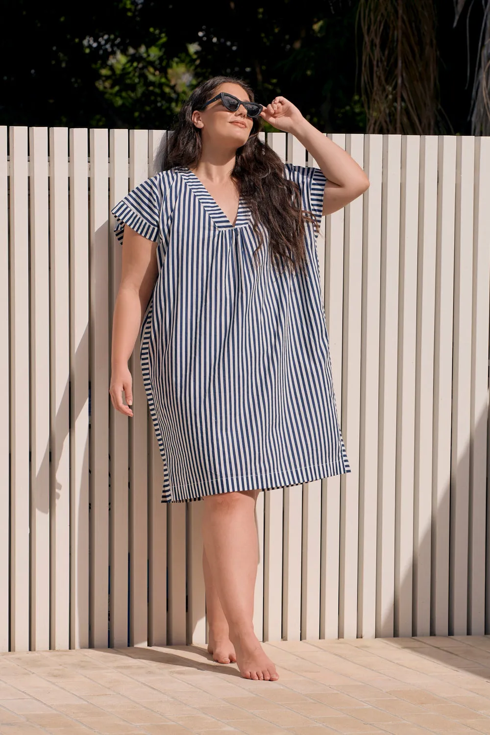 Chelsea Kaftan Resort Dress in Poolside Adrift