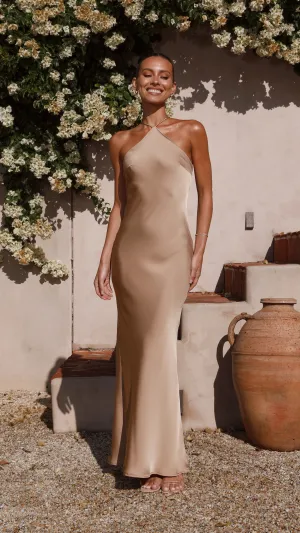 Chiara Maxi Dress - Latte Billy J