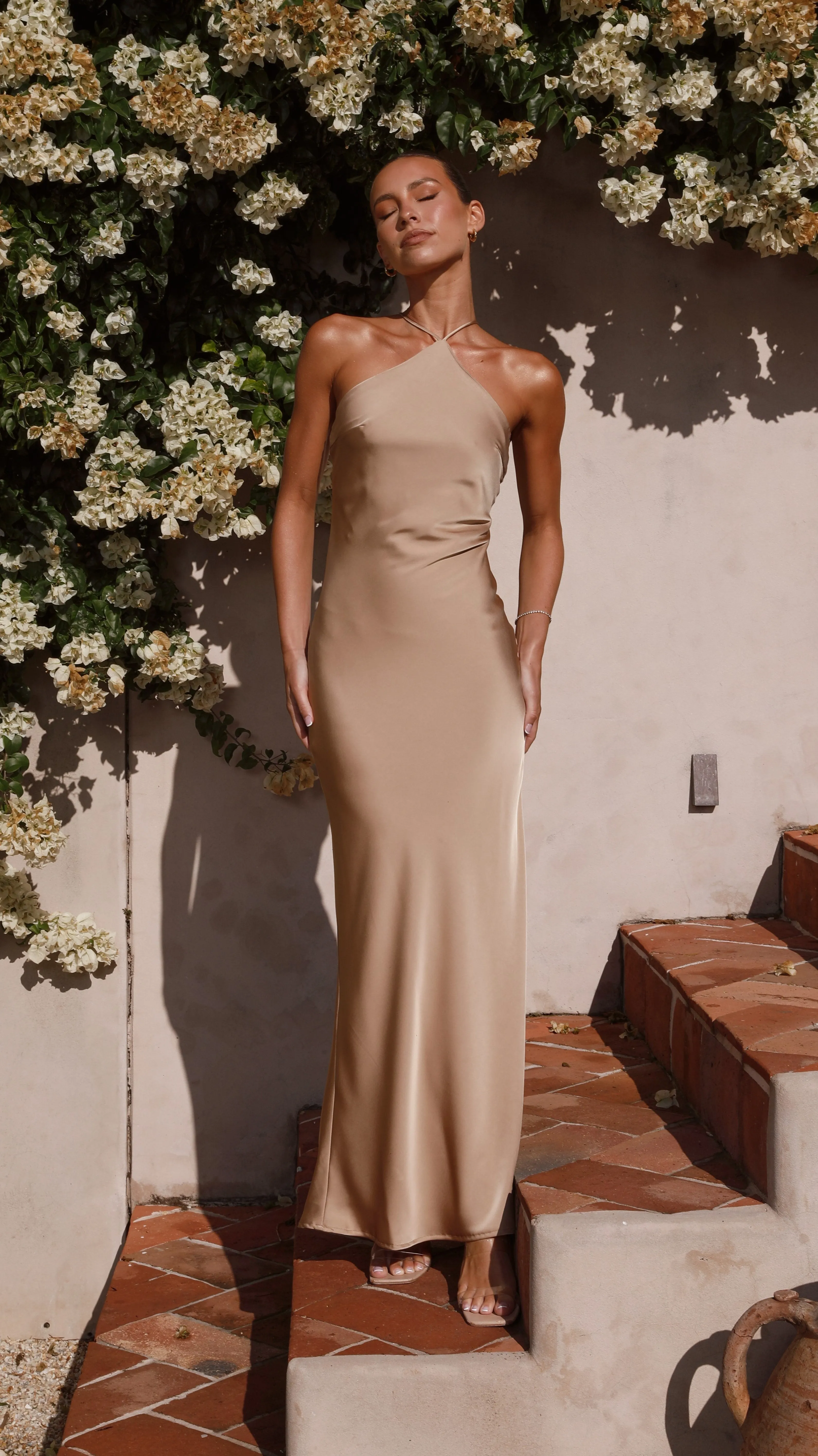 Chiara Maxi Dress - Latte Billy J