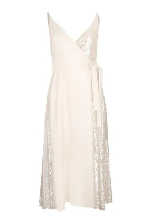 Contrast Wrap Dress