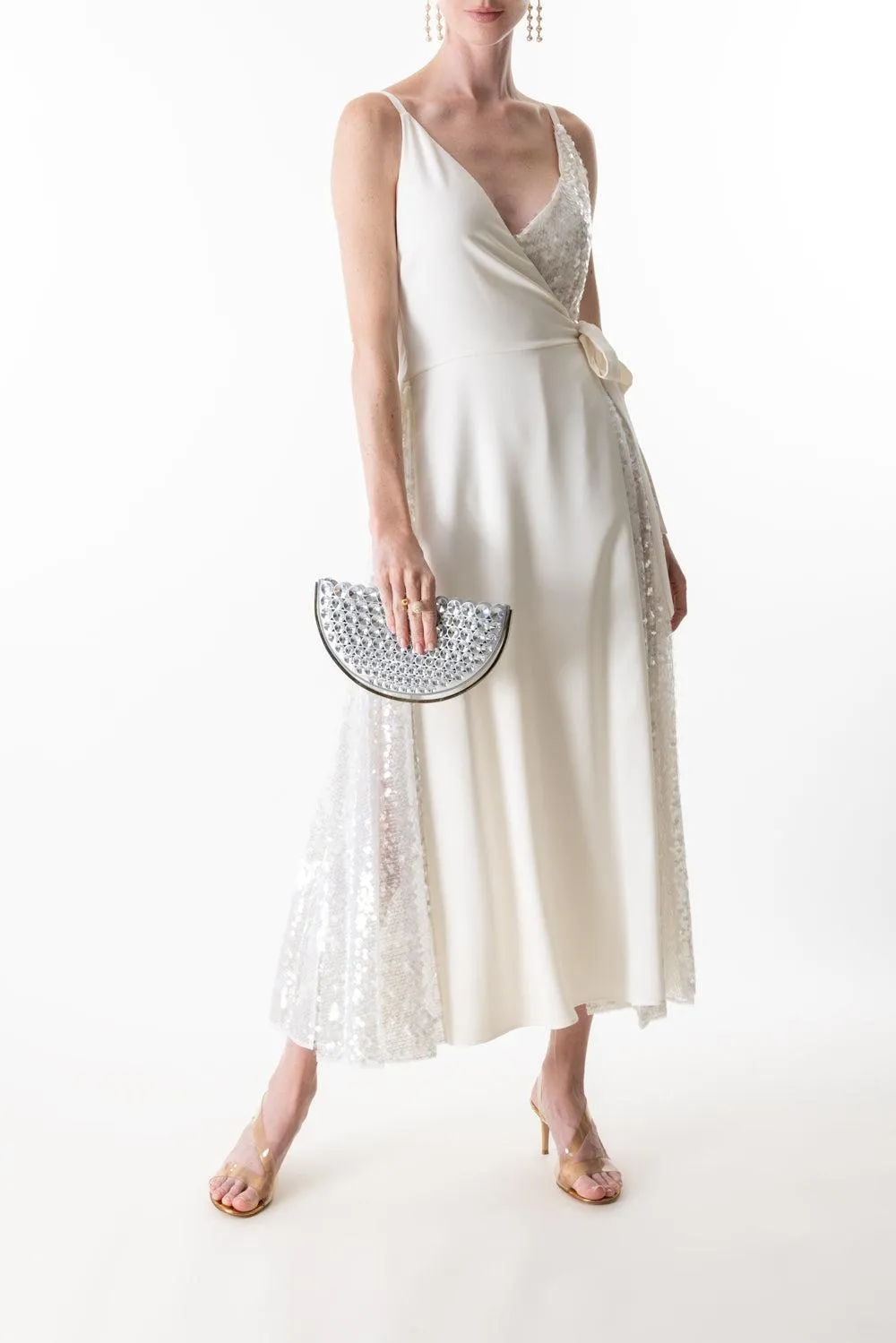 Contrast Wrap Dress