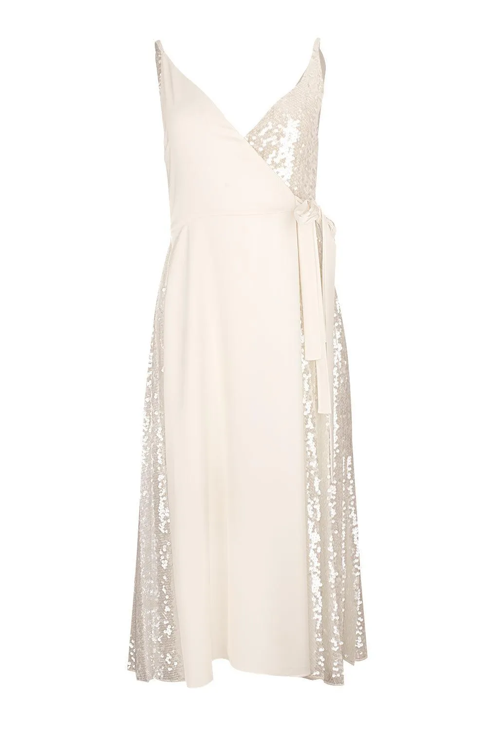 Contrast Wrap Dress