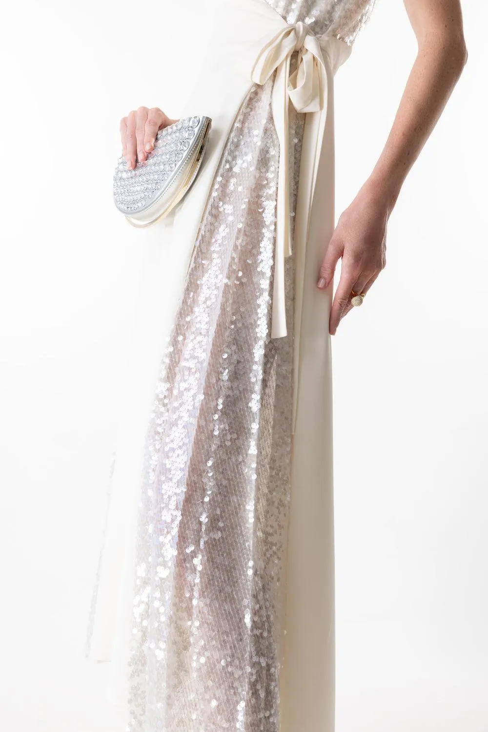 Contrast Wrap Dress