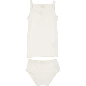 COPENHAGEN COLORS Cream Pointelle Heart Underwear Set