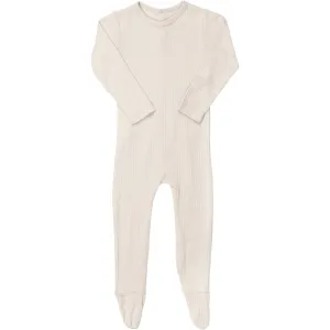 COPENHAGEN COLORS Cream Rib Jersey Full Body W. Back Opening