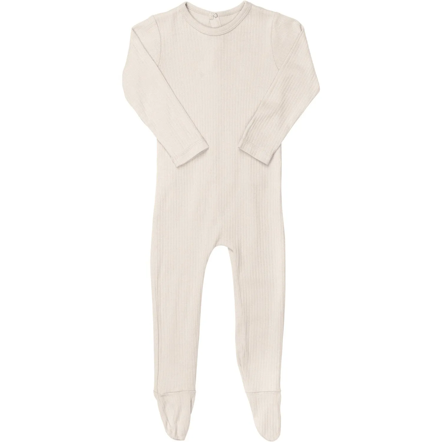 COPENHAGEN COLORS Cream Rib Jersey Full Body W. Back Opening