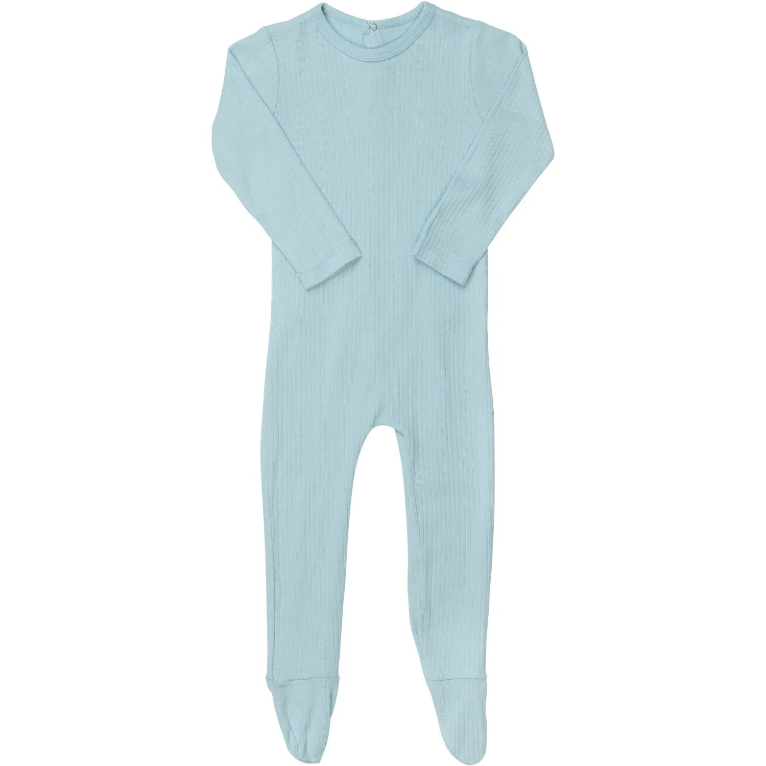 COPENHAGEN COLORS Lt. Blue Rib Jersey Full Body W. Back Opening