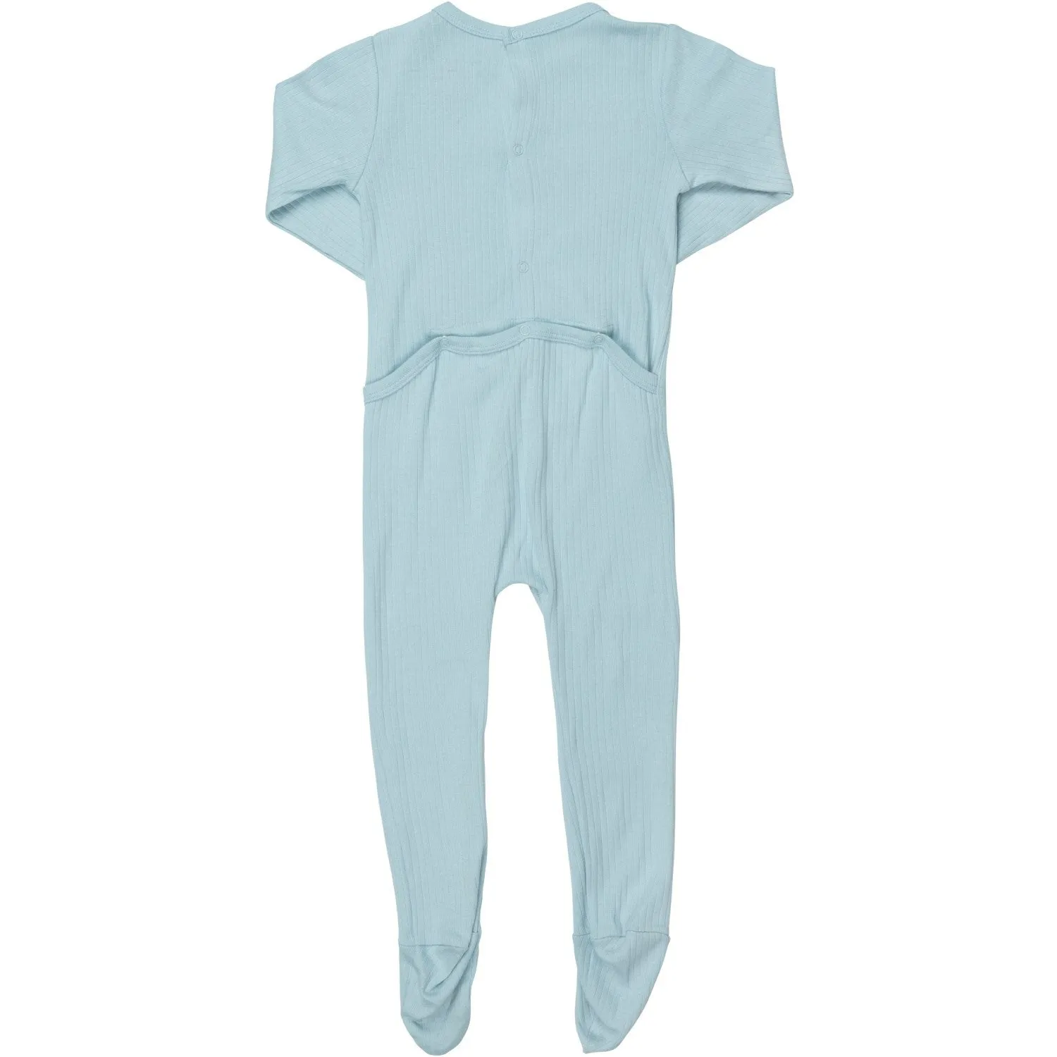 COPENHAGEN COLORS Lt. Blue Rib Jersey Full Body W. Back Opening