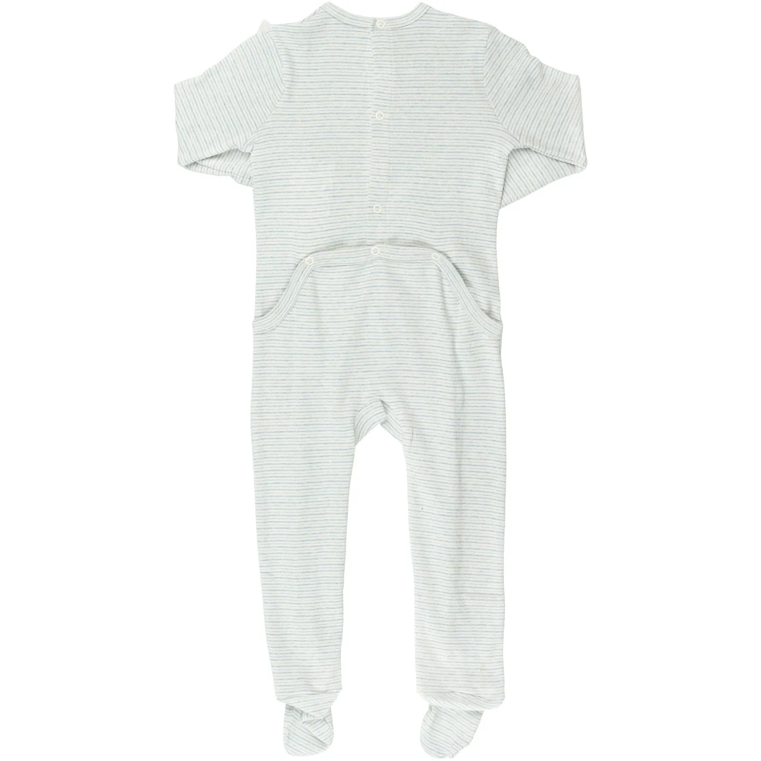 COPENHAGEN COLORS Lt. Blue Stripe Striped Full Body W. Back Opening