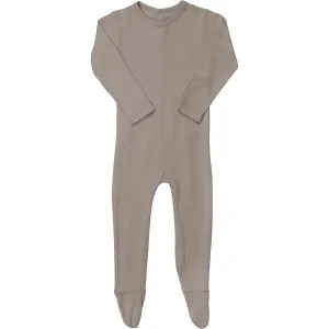 COPENHAGEN COLORS Lt. Grey Rib Jersey Full Body W. Back Opening