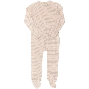 COPENHAGEN COLORS Soft Pink Stripe Striped Full Body W. Back Opening