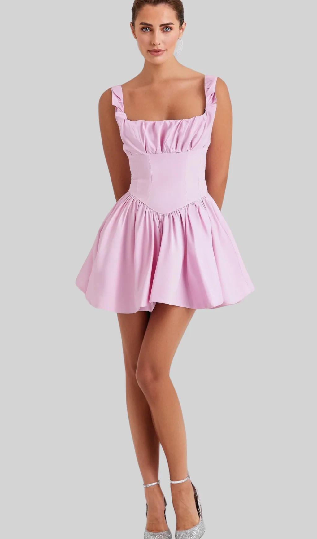 Cotton Candy Cotton Tulle Mini Dress in pink Gloria Lanvin