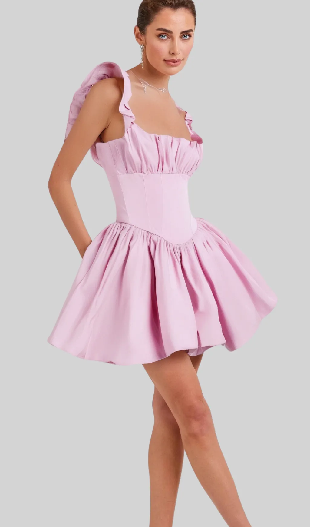 Cotton Candy Cotton Tulle Mini Dress in pink Gloria Lanvin