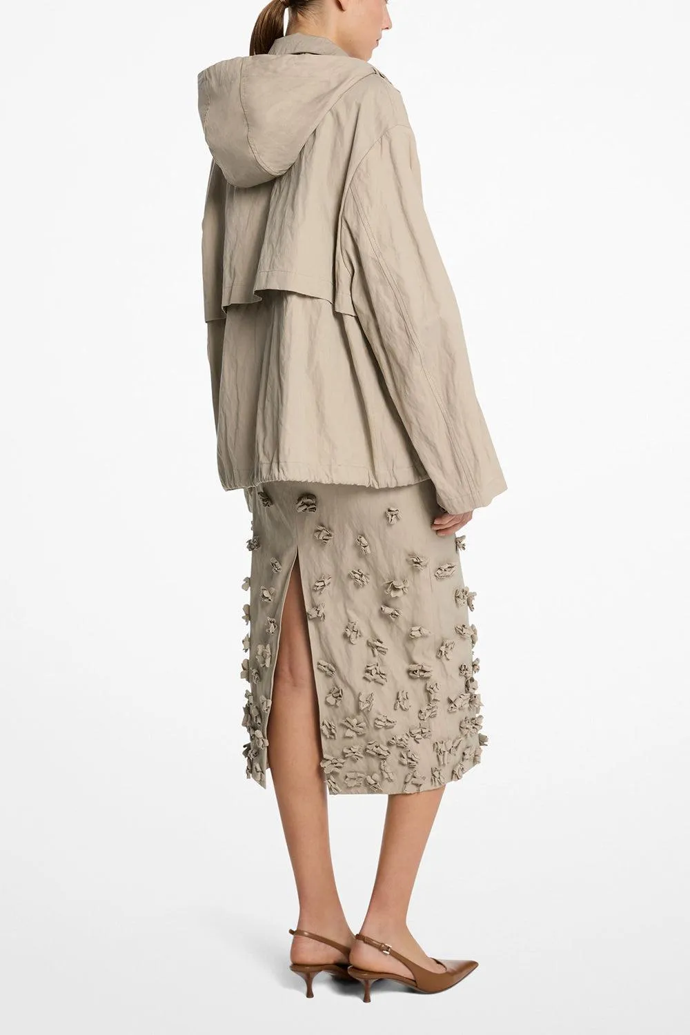 Crushed Hooded Jacket