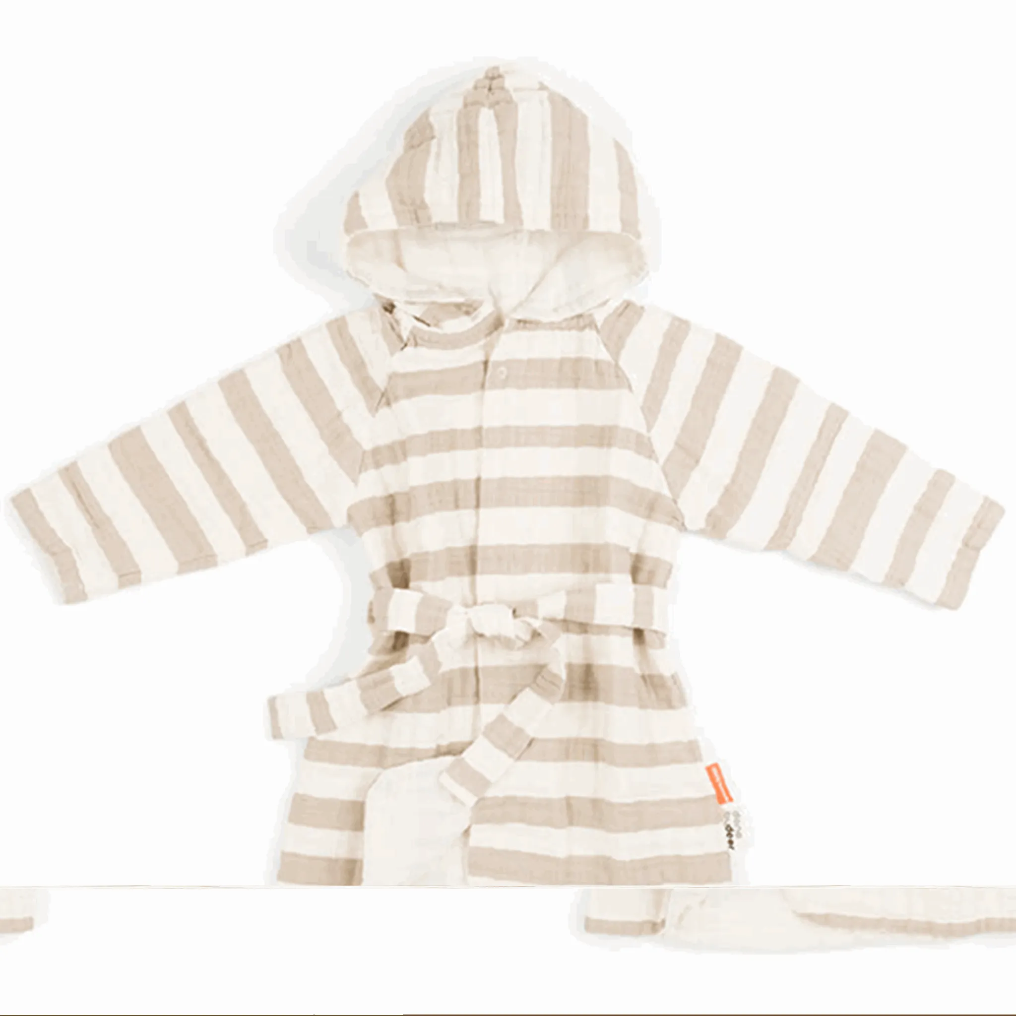 Done by Deer Badekåbe GOTS Stripes Sand