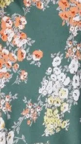 Dreamers Midi Dress - Green Floral Billy J