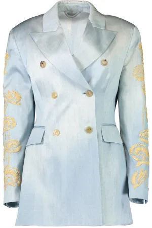 Embroidered Double Breasted Jacket