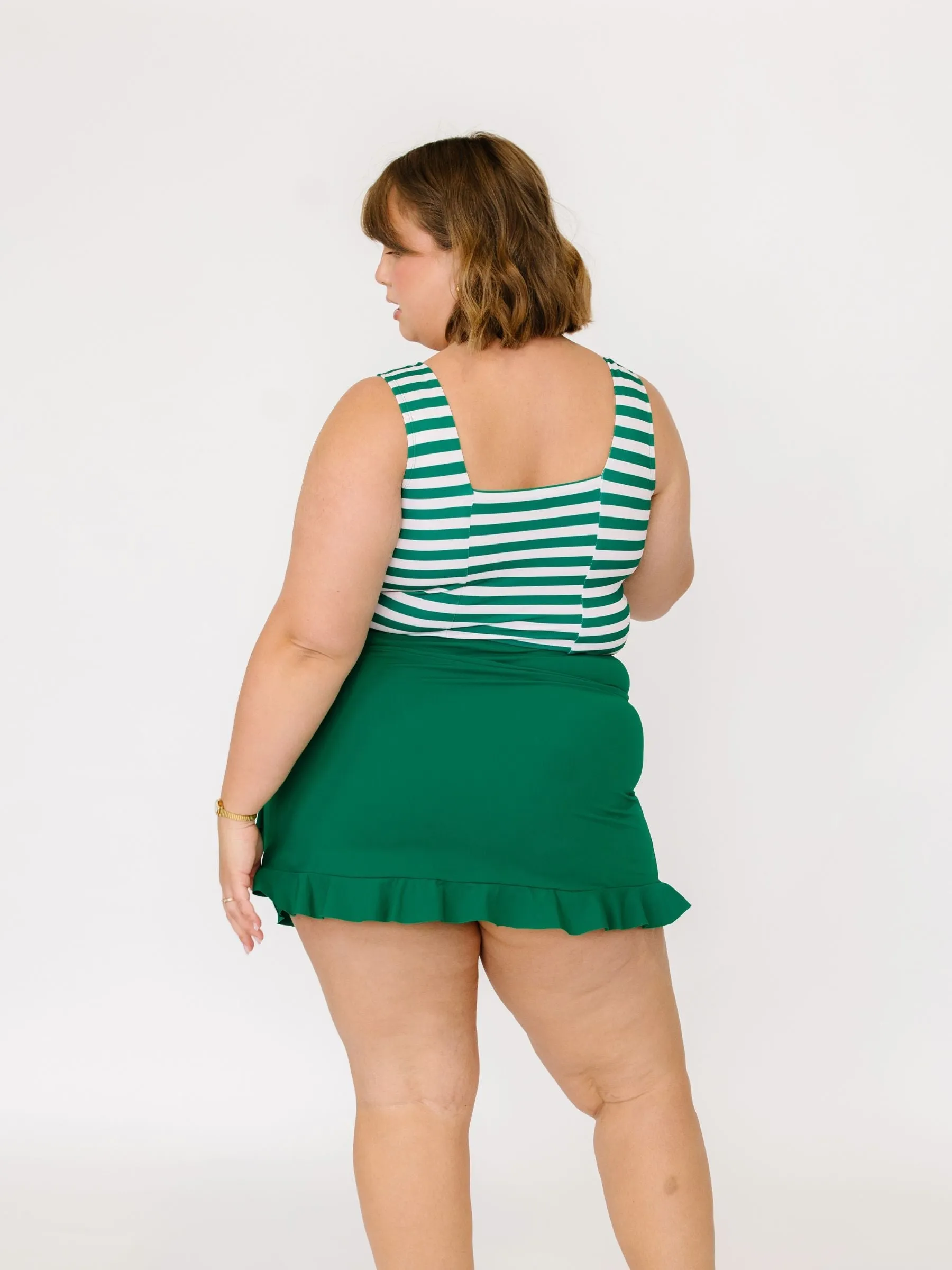Emerald Ruffle Skirt w/ Bottoms