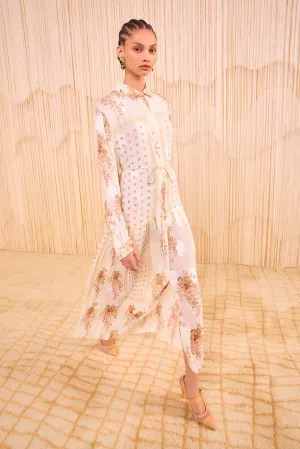 Emilie Drop Waist Long Sleeve Shirt Dres - Alabaster Ulla Johnson